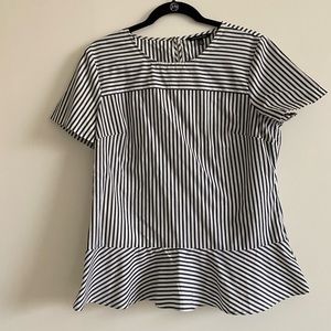 Banana Republic Striped Peplum Top